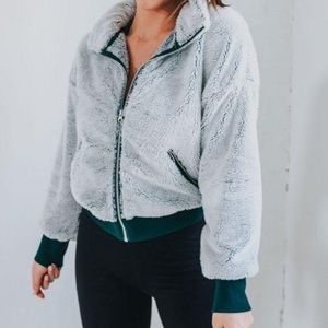 Senita Sherpa Bomber Jacket